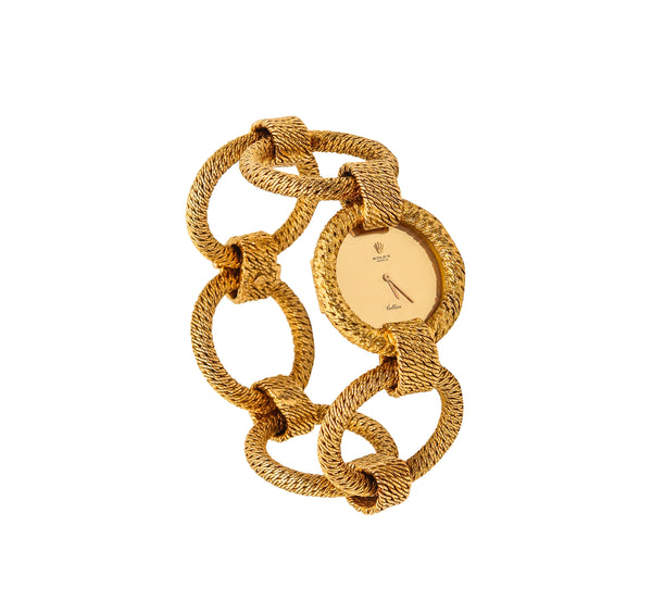 George L'Enfant 1970 Paris For Rolex SA Braided Bracelet Watch In 18Kt Yellow Gold