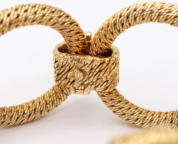 George L'Enfant 1970 Paris For Rolex SA Braided Bracelet Watch In 18Kt Yellow Gold