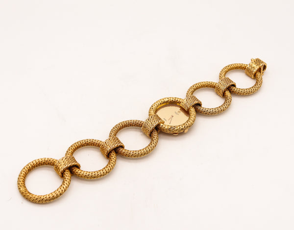 George L'Enfant 1970 Paris For Rolex SA Braided Bracelet Watch In 18Kt Yellow Gold