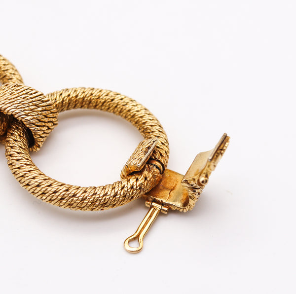 George L'Enfant 1970 Paris For Rolex SA Braided Bracelet Watch In 18Kt Yellow Gold