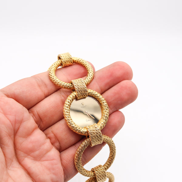 George L'Enfant 1970 Paris For Rolex SA Braided Bracelet Watch In 18Kt Yellow Gold