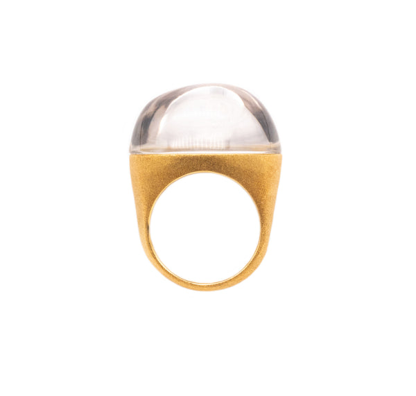 H. Stern 18Kt Yellow Gold Cocktail Ring With 50.71 Cts Clear Rock Quartz