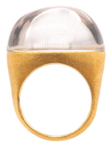H. Stern 18Kt Yellow Gold Cocktail Ring With 50.71 Cts Clear Rock Quartz