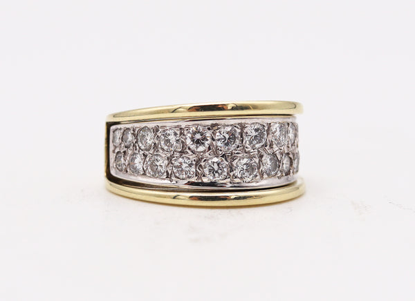 Jose Hess Convertible Two Tones Ring In 14Kt Gold With 1.80 Ctw In VS Diamonds