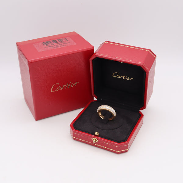 *Cartier Paris Mimi Band Ring In 18Kt Yellow Gold With 1.15 Ctw In VVS Diamonds