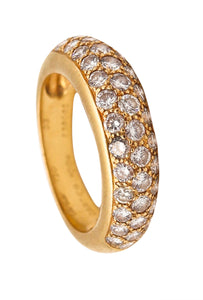 *Cartier Paris Mimi Band Ring In 18Kt Yellow Gold With 1.15 Ctw In VVS Diamonds