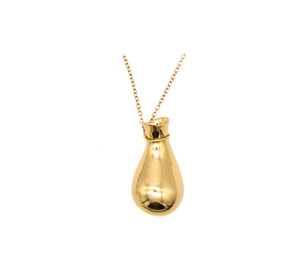 *Tiffany & Co. 1970's by Elsa Peretti gold jug jag in solid 18 kt yellow gold with long chain