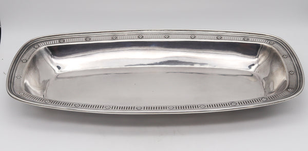 Towle Co. 1930 Art Deco Rectangular Bread Tray In 925 Sterling Silver