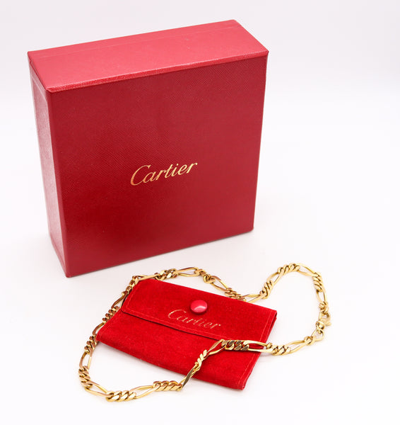 *Cartier Paris Figaro Links Necklace Chain In Solid 18Kt Yellow Gold