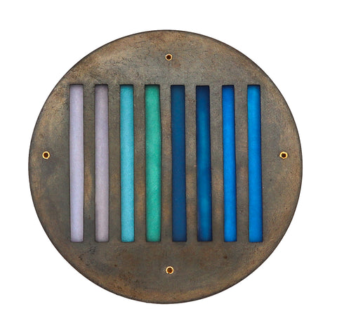 Thomas Gentille 1970 Color Gradation Brooch In 18kt Gold Bronze And Copper