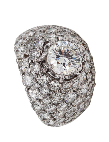 Yanes Exceptional Gia Certified Cluster Cocktail Ring In Platinum With 10.16 Ctw In Diamonds
