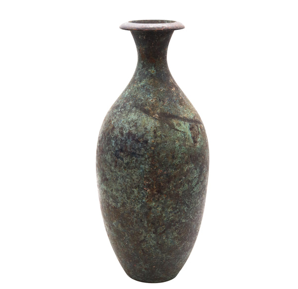 GAB OF SWEDEN 1920-30 SCANDINAVIAN GREENISH PATINATED BRONZE VASE