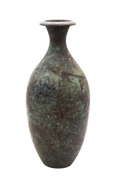 GAB OF SWEDEN 1920-30 SCANDINAVIAN GREENISH PATINATED BRONZE VASE