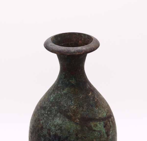 GAB OF SWEDEN 1920-30 SCANDINAVIAN GREENISH PATINATED BRONZE VASE