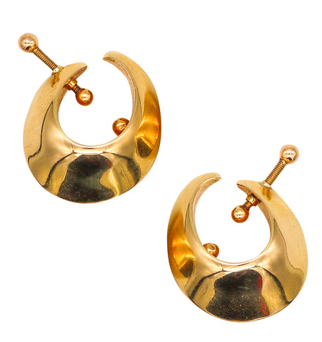 Georg Jensen 1958 Nanna And Jorgen Ditzel Clips Earrings In 18Kt Yellow Gold Model 378