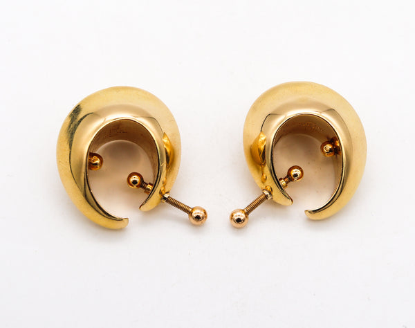 Georg Jensen 1958 Nanna And Jorgen Ditzel Clips Earrings In 18Kt Yellow Gold Model 378