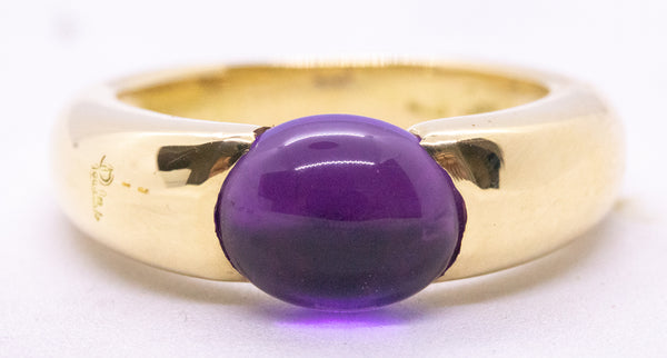 POMELLATO ITALY 18 KT RING WITH 4.03 Cts AMETHYST CABOCHON