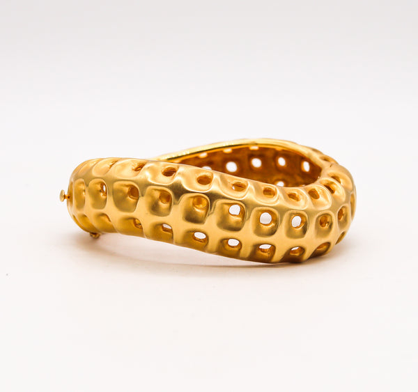 Angela Cummings Studios 1987 New York Rare Honeycombs Bracelet In Solid 18Kt Yellow Gold