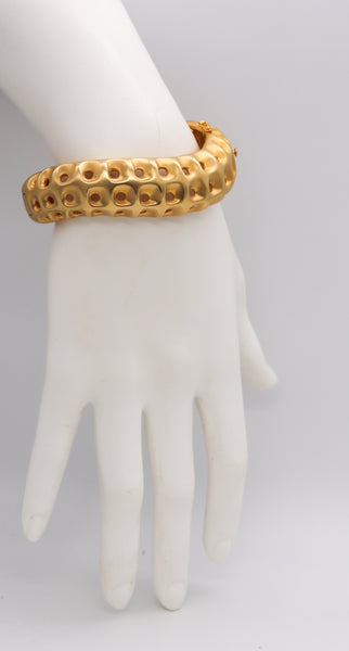 Angela Cummings Studios 1987 New York Rare Honeycombs Bracelet In Solid 18Kt Yellow Gold