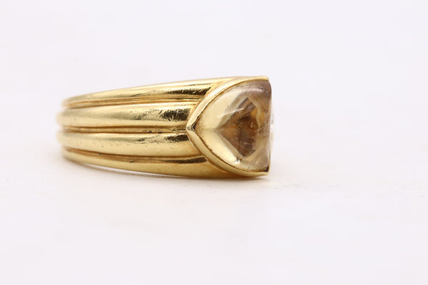 Cartier Vintage Ring In 18Kt Gold With 1.78 Ctw In VS Diamonds And Citrine