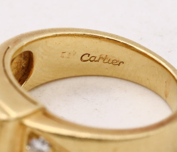 Cartier Vintage Ring In 18Kt Gold With 1.78 Ctw In VS Diamonds And Citrine