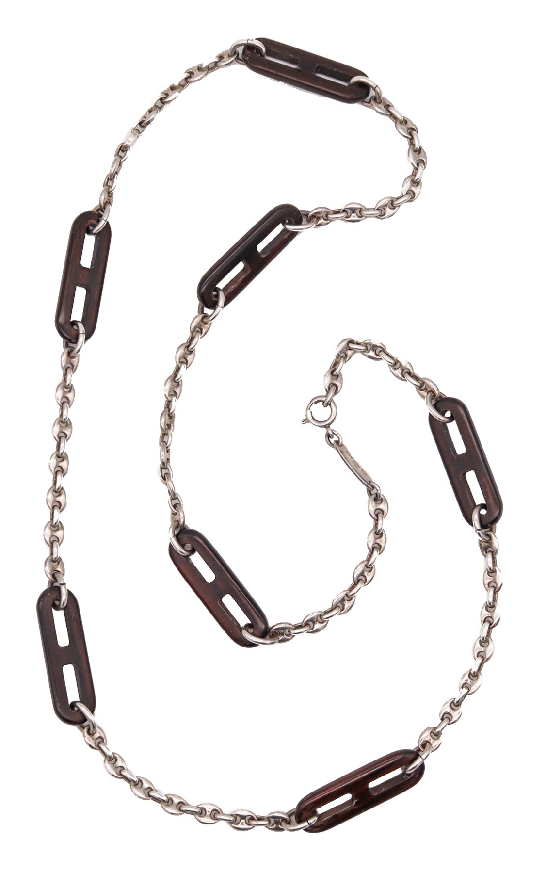 Gucci Milan Vintage Mariner Chain Sautoir In .925 Sterling With