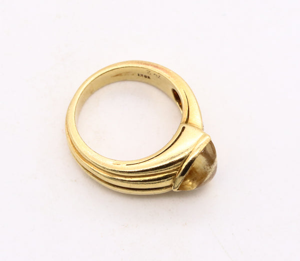 Cartier Vintage Ring In 18Kt Gold With 1.78 Ctw In VS Diamonds And Citrine