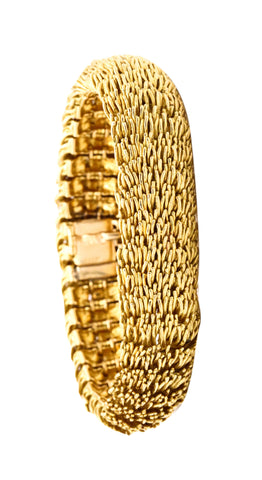 *Boucheron 1960 Paris Filament d'Or Rare bracelet in solid textured 18 kt yellow gold