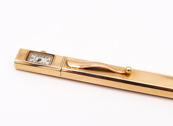 -Cartier Paris 1930 Art Deco Convertible Watch And Pencil In 14Kt Yellow Gold