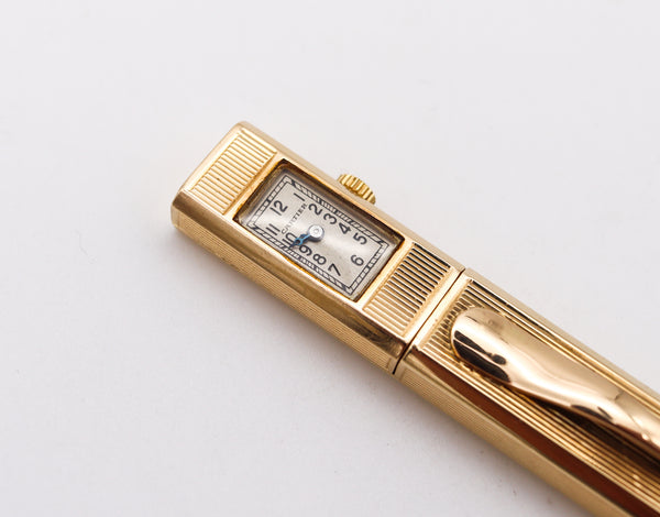 -Cartier Paris 1930 Art Deco Convertible Watch And Pencil In 14Kt Yellow Gold