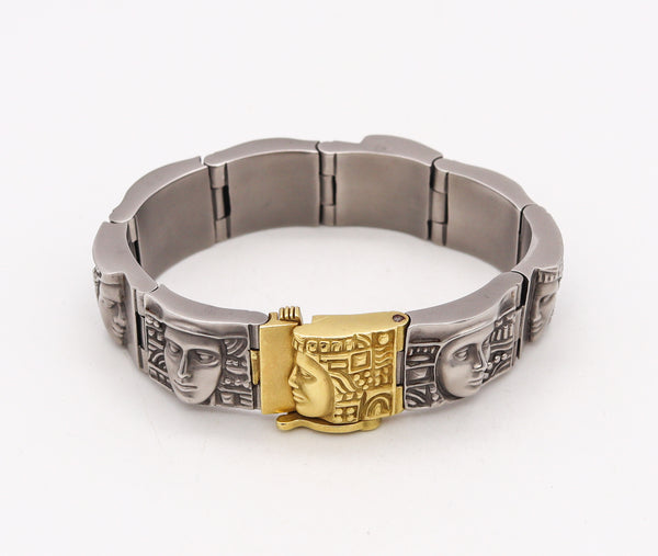 -Kieselstein-Cord 2000 New York Women Of The World Bracelet In 18Kt Gold And Steel