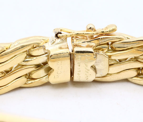 Cartier Paris Double C Bracelet In Solid 18Kt Yellow Gold With VS Round Diamonds