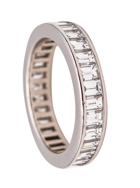 -Tiffany & Co. Eternity Band Ring In Platinum With 2.60 Ctw VVS Diamonds With Boxes