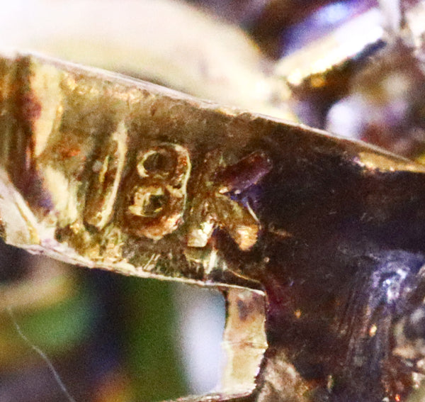 TURQUOISES & DIAMONDS SET IN 18 KT GOLD MID CENTURY