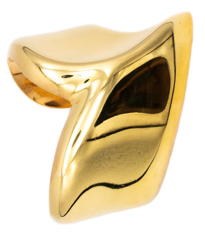 TIFFANY & CO. 1977 BY ELSA PERETTI ABSTRACT CUFF BRACELET IN 18 KT VERMEIL