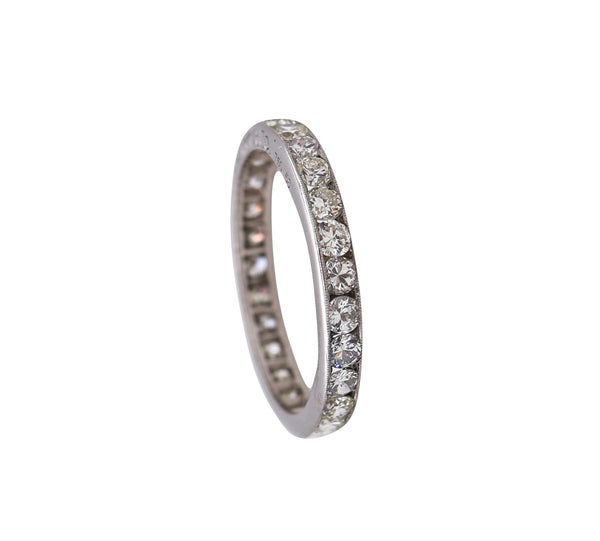 Tiffany & Co. Legacy Eternity Ring Band In 18Kt White Gold With 1.40 Cts In VS Diamonds