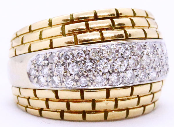CARTIER PARIS 18 KT YELLOW GOLD DIAMONDS LADY MAILLON PANTHERE RING BAND