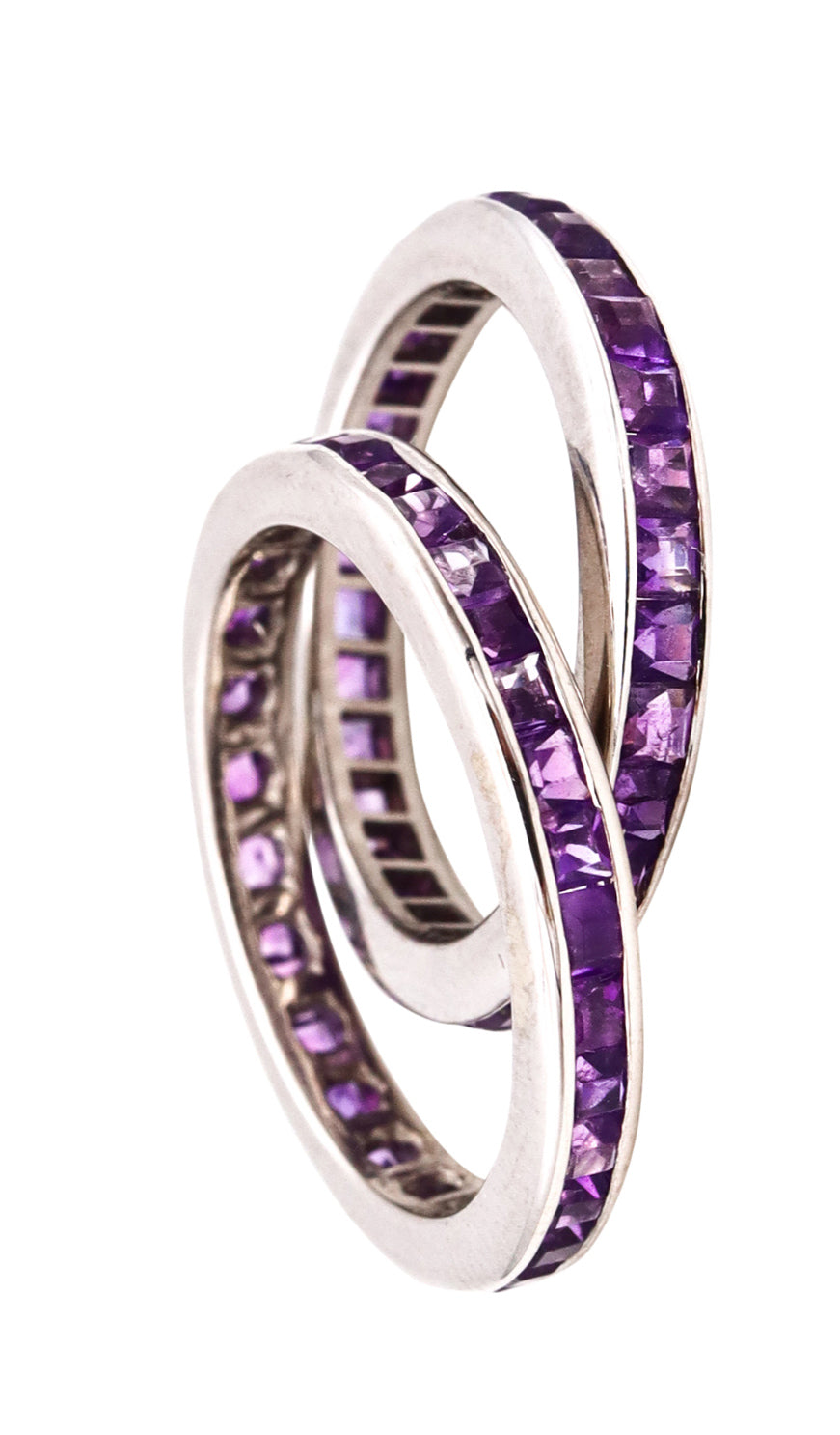 *Eternity band in .950 platinum with 1.80 cts in violet sapphires from Madagascar
