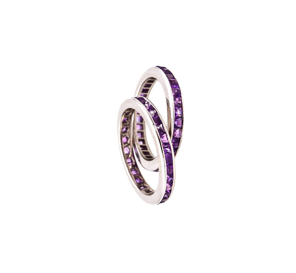 *Eternity band in .950 platinum with 1.80 cts in violet sapphires from Madagascar