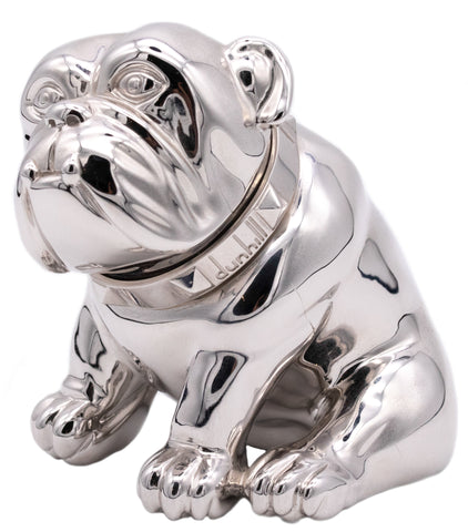 ALFRED DUNHILL BRITISH BULL-DOG PAPERWEIGHT IN SOLID .925 STERLING SILVER