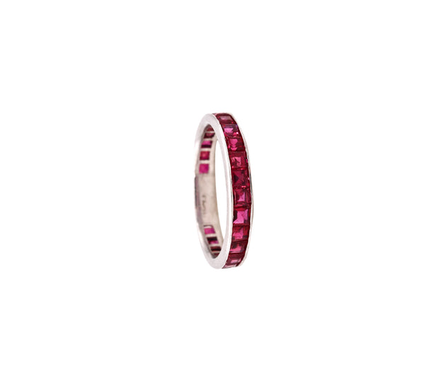 Eternity Band In .950 Platinum With 2.01 Carats Of Burma Red Rubies