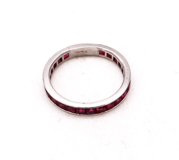 Eternity Band In .950 Platinum With 2.01 Carats Of Burma Red Rubies