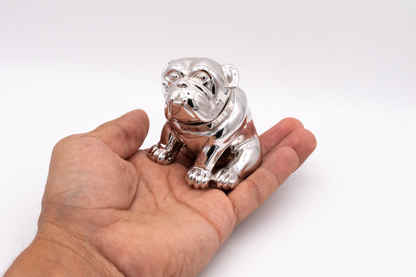 ALFRED DUNHILL BRITISH BULL-DOG PAPERWEIGHT IN SOLID .925 STERLING SILVER