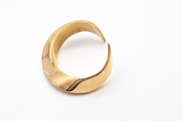 TIFFANY & CO. 1978 BY ELSA PERETTI GEOMETRIC CUFF BRACELET IN 18 KT GOLD VERMEIL