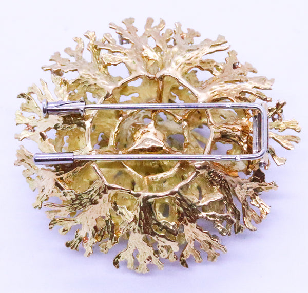 CARTIER PARIS VINTAGE 1960'S 18 KT GOLD DIAMONDS RARE PIN BROOCH