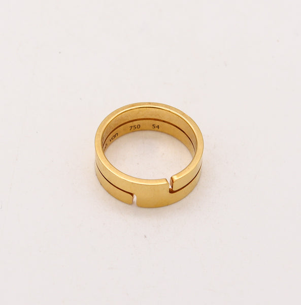 Dinh Van Paris Vintage Classic "Seventies" Geometric Ring In Solid 18Kt Yellow Gold