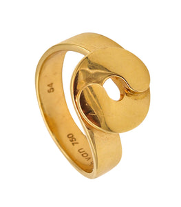 Dinh Van Paris Vintage Classic R14 Geometric Ring In Solid 18Kt Yellow Gold
