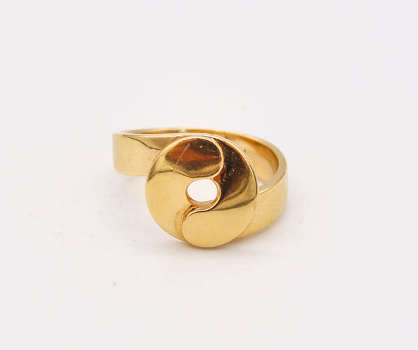 Dinh Van Paris Vintage Classic R14 Geometric Ring In Solid 18Kt Yellow Gold