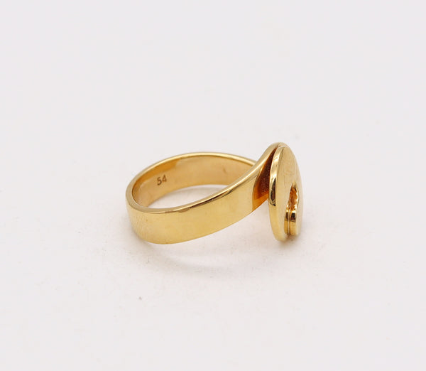 Dinh Van Paris Vintage Classic R14 Geometric Ring In Solid 18Kt Yellow Gold