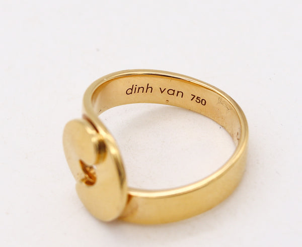 Dinh Van Paris Vintage Classic R14 Geometric Ring In Solid 18Kt Yellow Gold